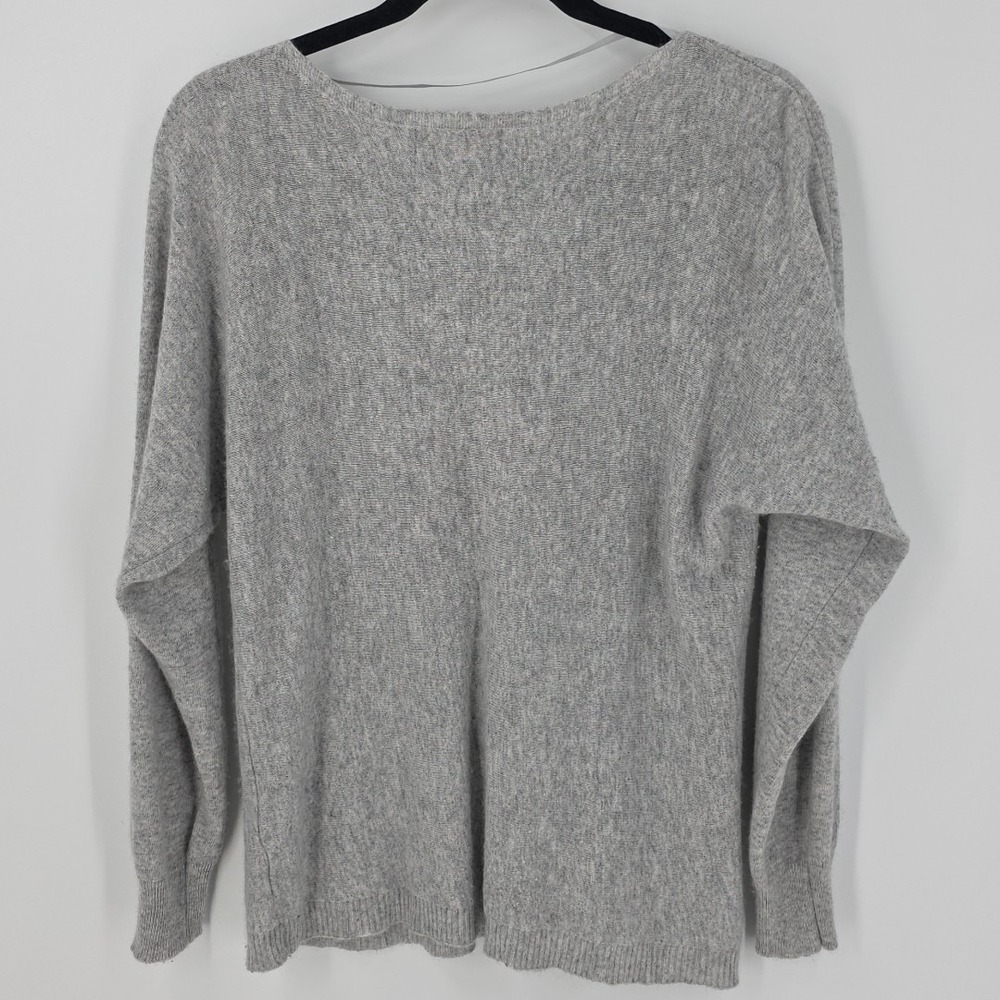 Bianco & Blu Women's Gray Long Sleeve Made In Italy Knit Sweater Pullover XL - Picture 3 of 7